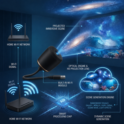 ⏰Last day Promotion 🔥-Night Light Projector - Smart Holographic Star Projector